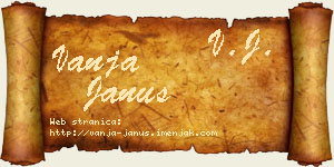 Vanja Janus vizit kartica